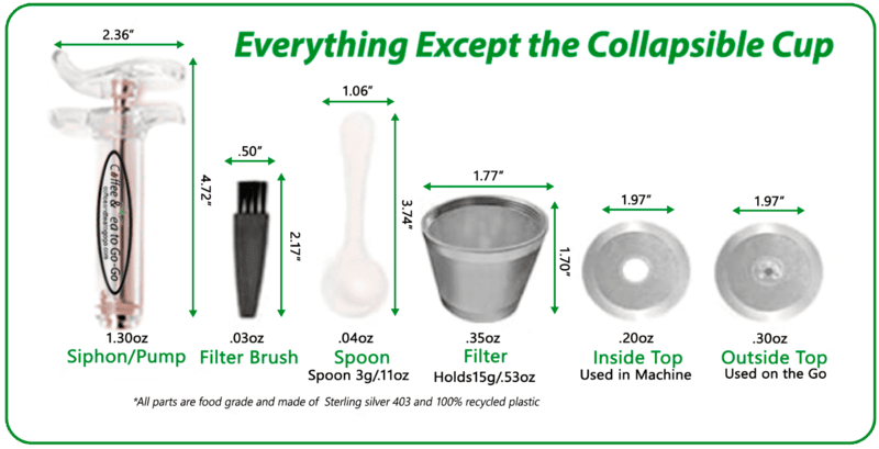 Coffee & Tea to Go Go Kit – Everything Except the Collapsible Cup