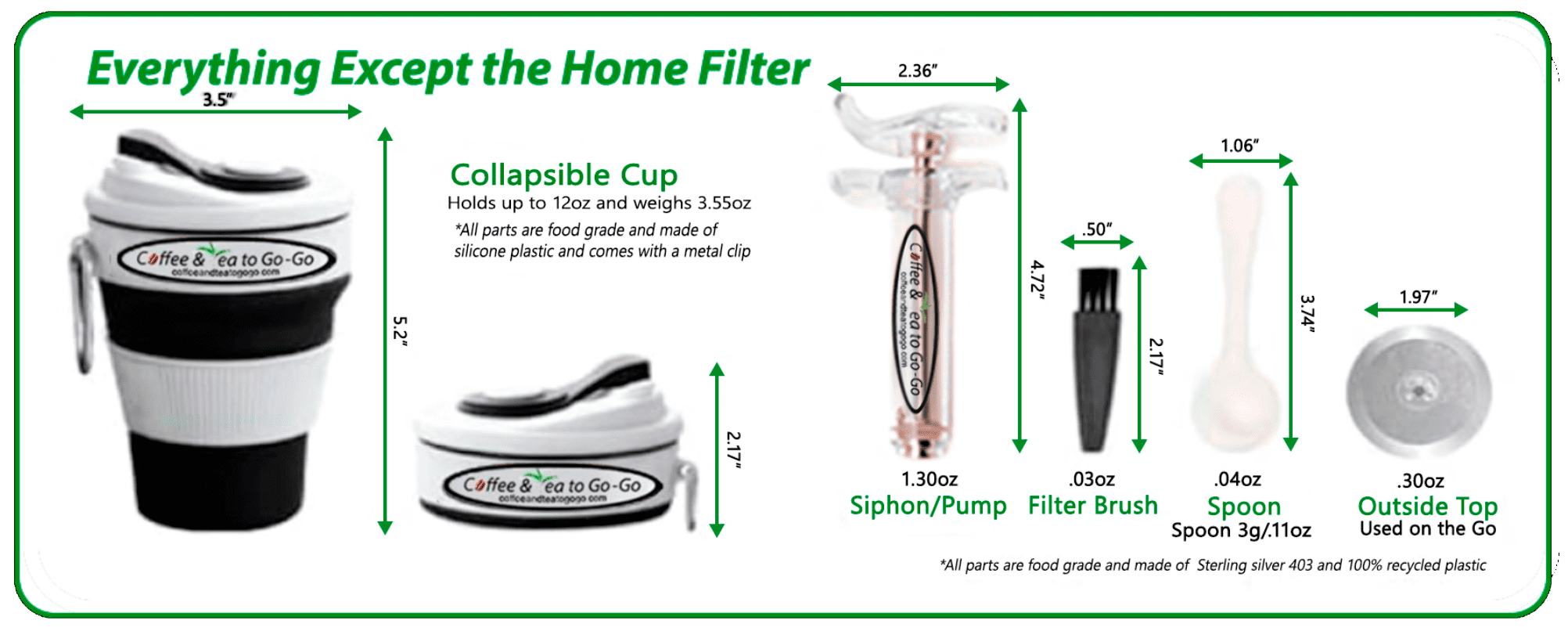 Coffee & Tea to Go Go Kit – Everything Except the Home Filter Copy